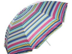 Umbrela plaja cu dungi rotunda d:200cm